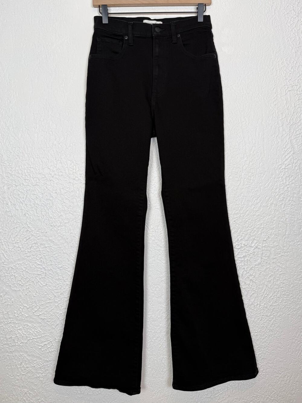 Abercrombie & Fitch The Flare Ultra High Rise Jeans Black Size 28/6 Long